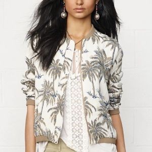 Ralph Lauren | Palm Tree Soft Lyocell Tencel Bomber Jacket Med